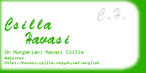 csilla havasi business card